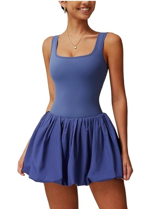 Dresses & Skirts - NWOT Blue Women’s Tennis 🎾 bubble Dress with Built-In Shorts M
